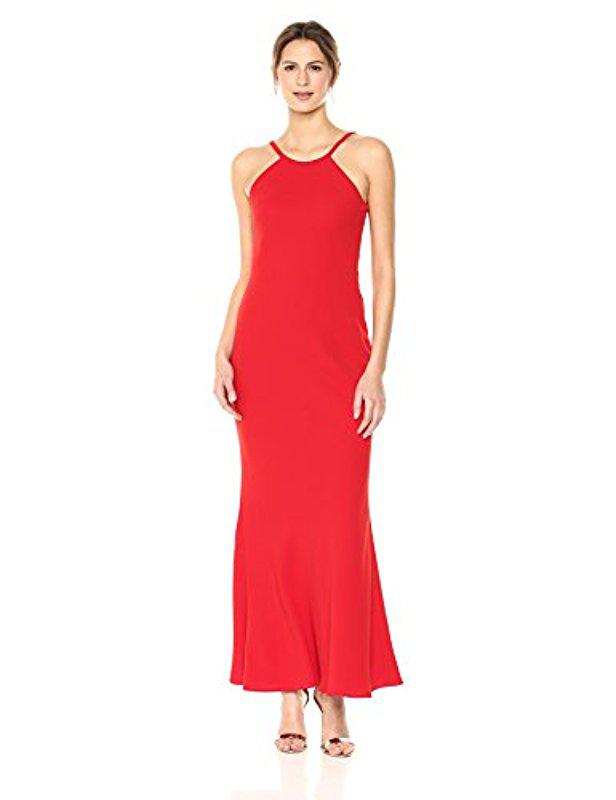 Calvin klein red on sale gown