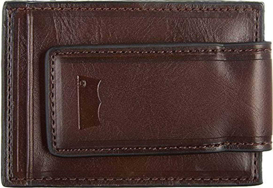 Levi's Leather Money Clip Card Id Case Holder Wallet Brown 31lv2043 for ...