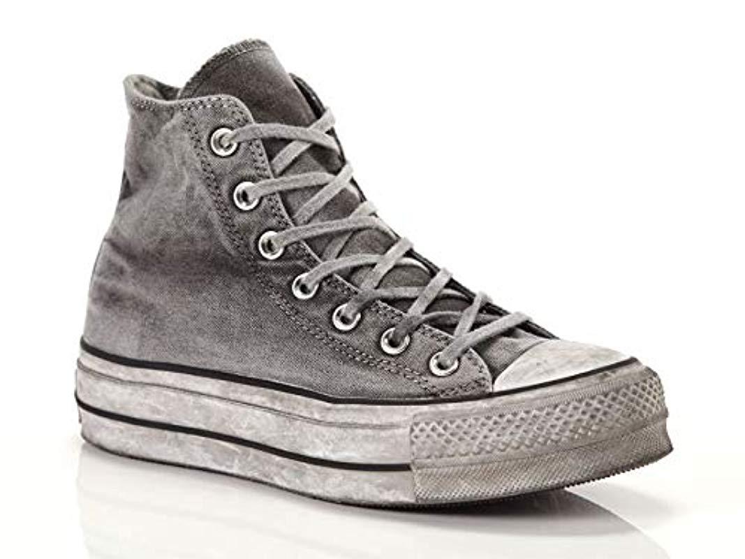 converse chuck taylor all star lift smoked canvas high top