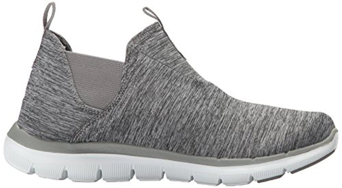 Skechers Flex Appeal 2.0-high Card Sneaker in Grey (Gray) - Lyst
