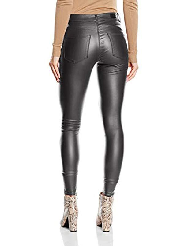 VERO MODA Damen Vmseven Nw Ss Smooth Coated Pants Noos Hose
