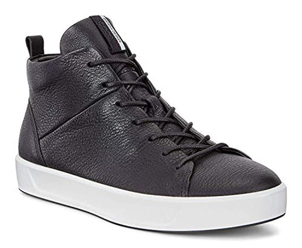 Ecco Leather Soft 8 High-top Fashion Sneaker in Black Leather (Black) - Save 37% - Lyst