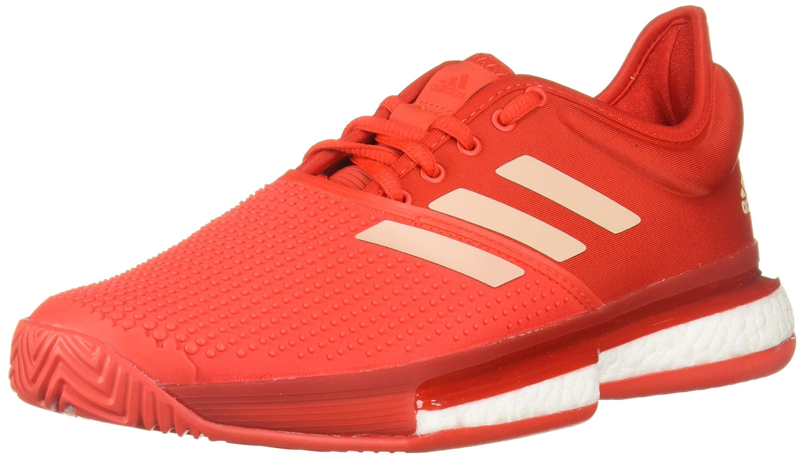 adidas Lace Solecourt Boost Tennis Shoe in Red | Lyst