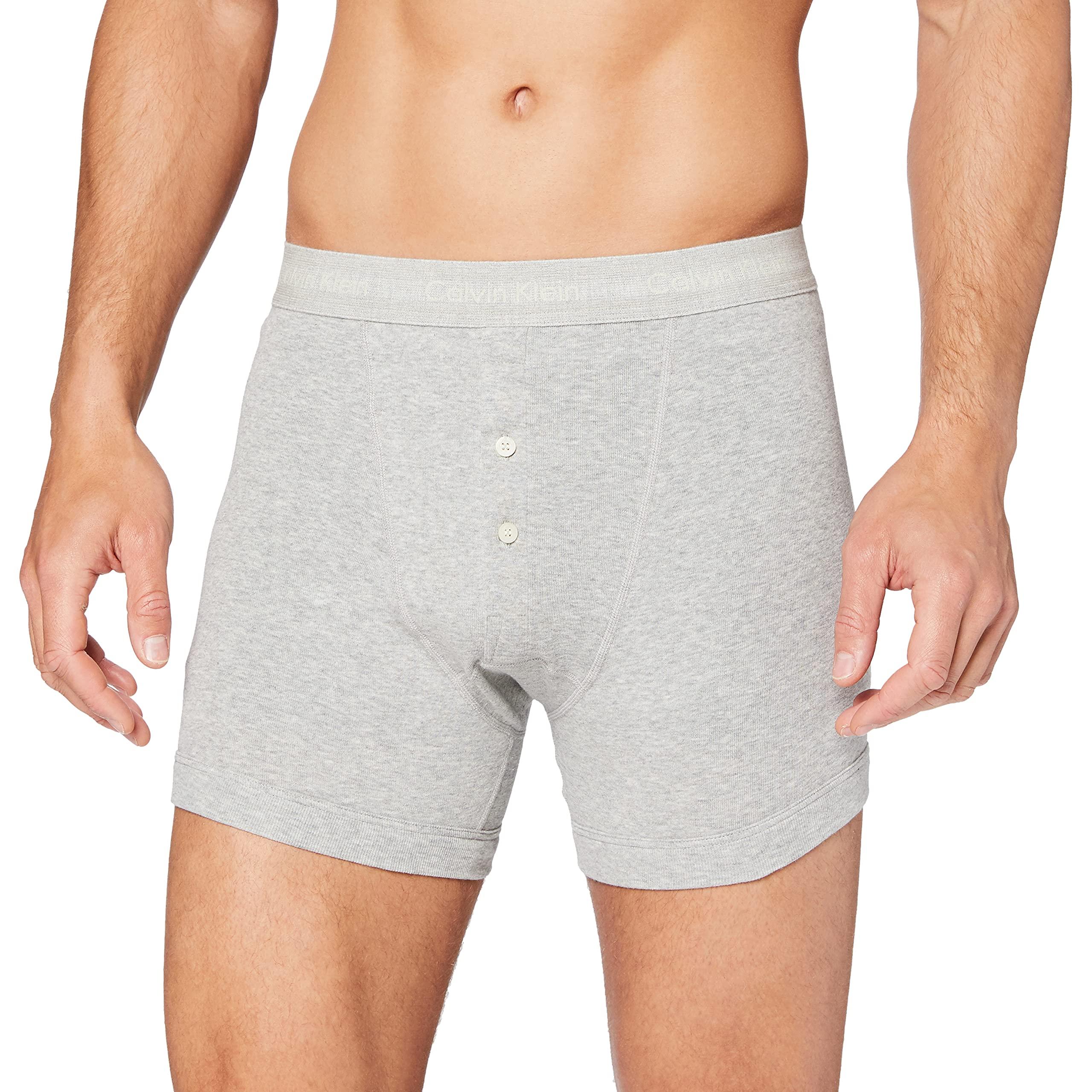 Calvin Klein Button Fly - Long Leg Boxers For - S Boxer Shorts - Boxer  Shorts - Pack Of 1 - Grey - Extra in Grey for Men | Lyst UK