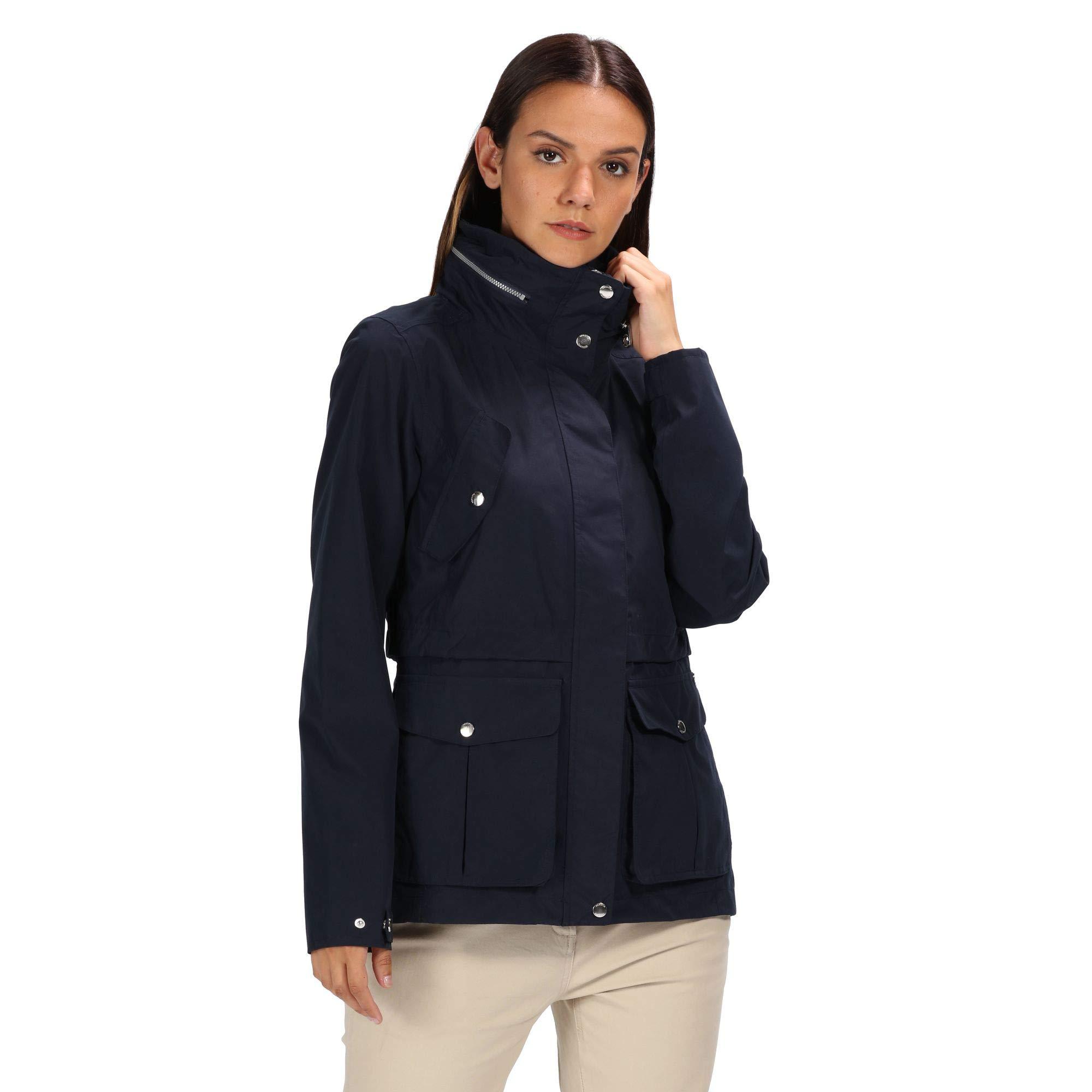 Regatta Regvv Women Nadalia Waterproof And Breathable Concealed Hooded Outdoor Jacket Navy 14 in Blue Lyst UK