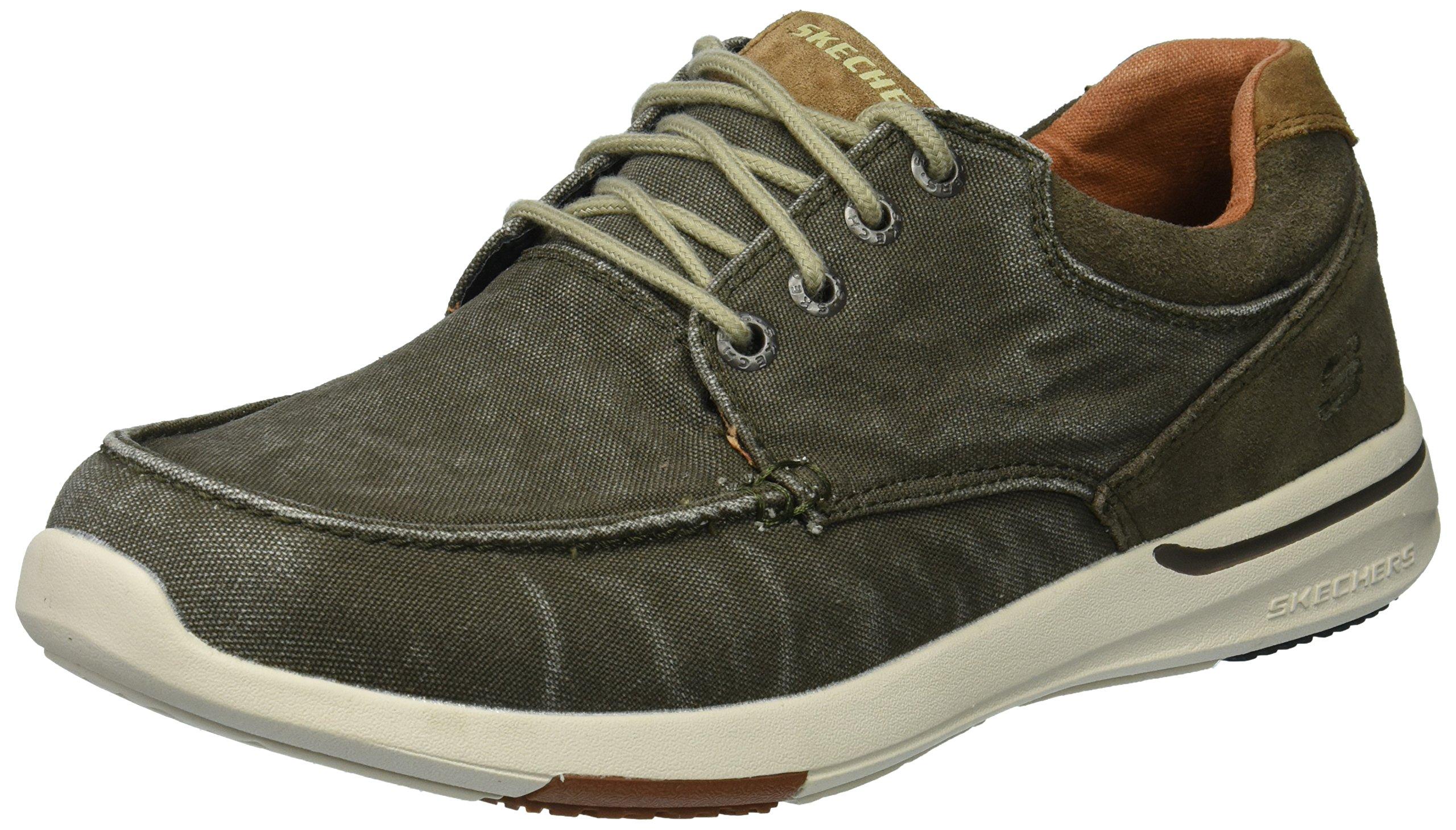Skechers Canvas 65494 Boat Shoes in Green Olive (Green