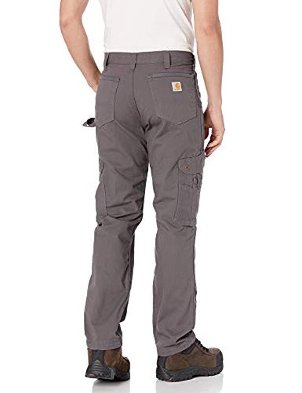 carhartt men's ripstop cargo flannel lined work pant