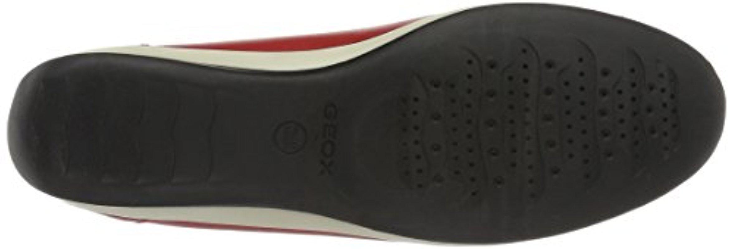 Geox D Yuki A Mocassins in Red/White (Red) | Lyst