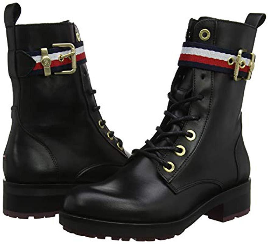 tommy hilfiger corporate belt biker boots