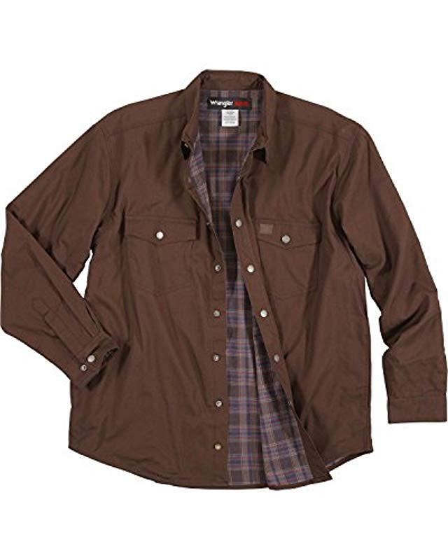 Wrangler Big And Tall Riggs Workwear Big & Tall Flannel Lined Ripstop ...