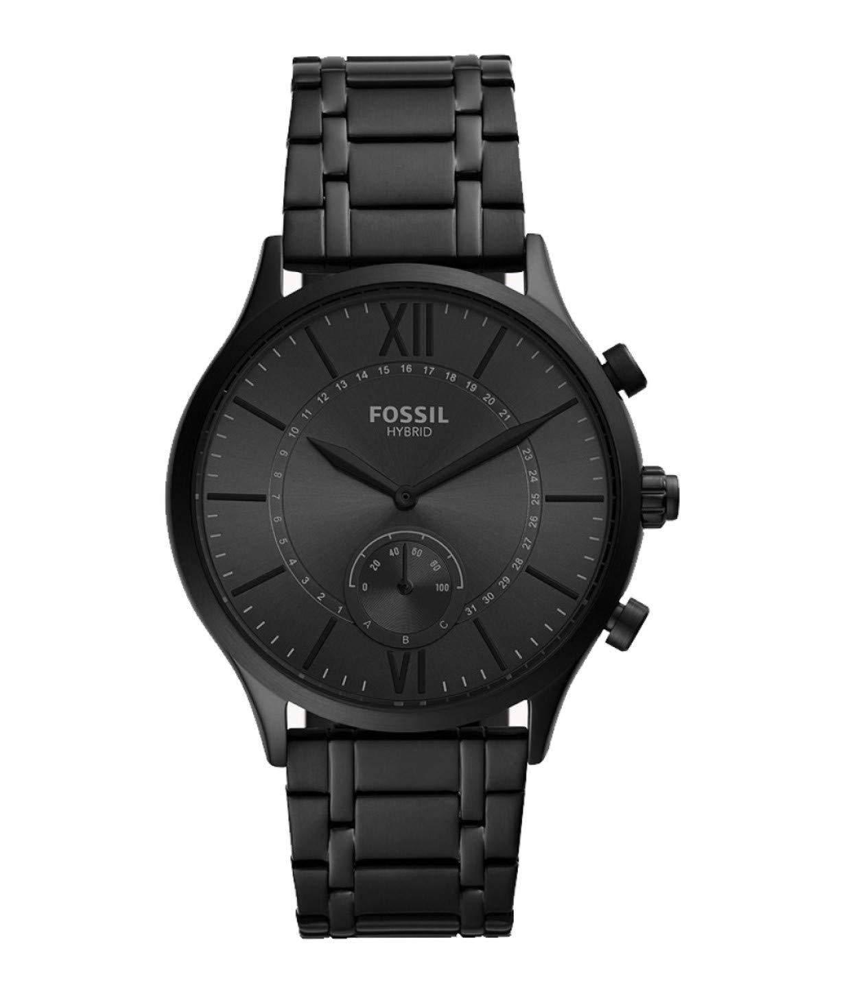 Hybrid Montre connectée Fenmore avec Bracelet en Acier Inoxydable Noir pour  BQT1103 Fossil pour homme en coloris Noir - Lyst