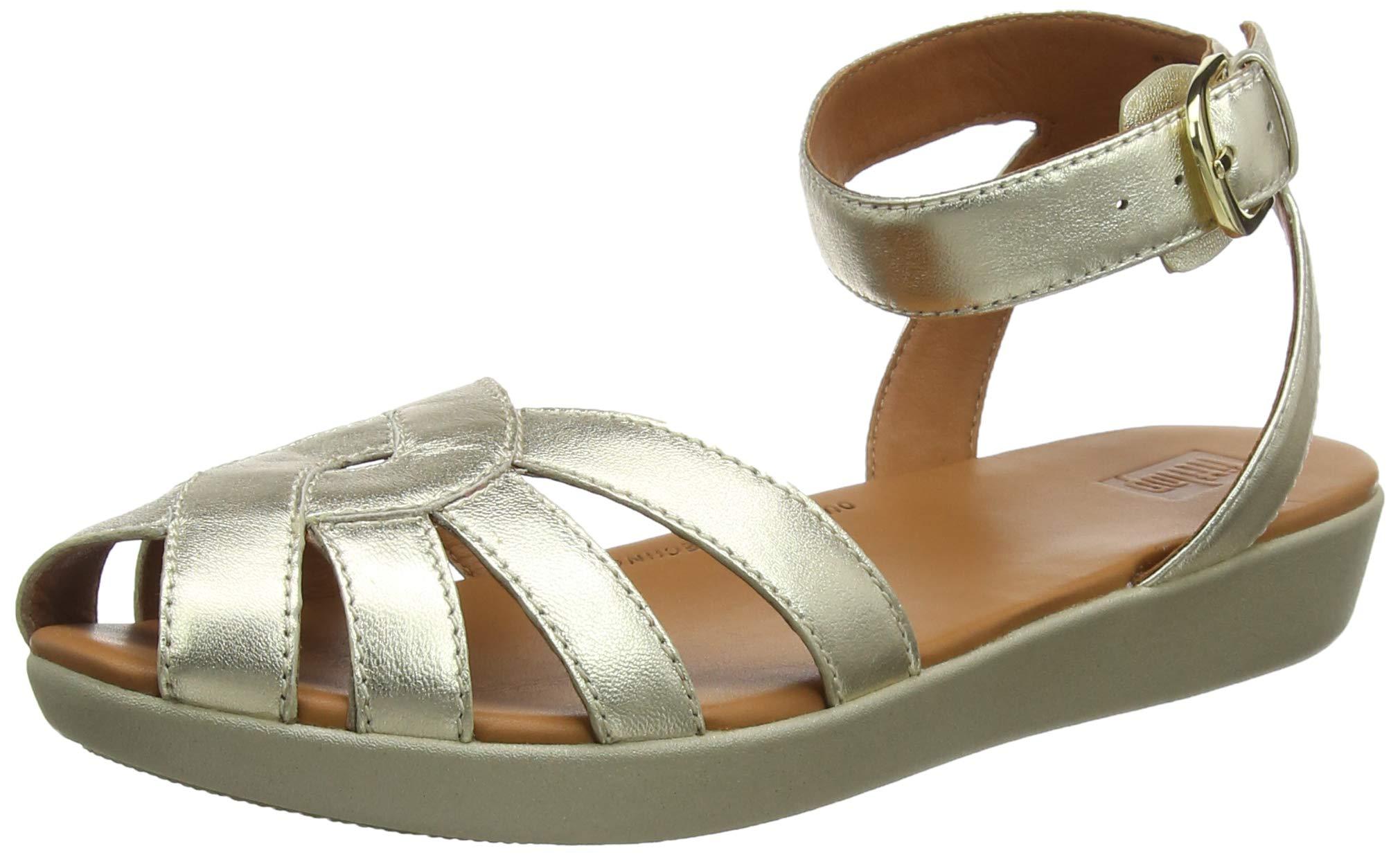 Fitflop Cova Weave Closed Toe Sandals in Metallic | Lyst UK