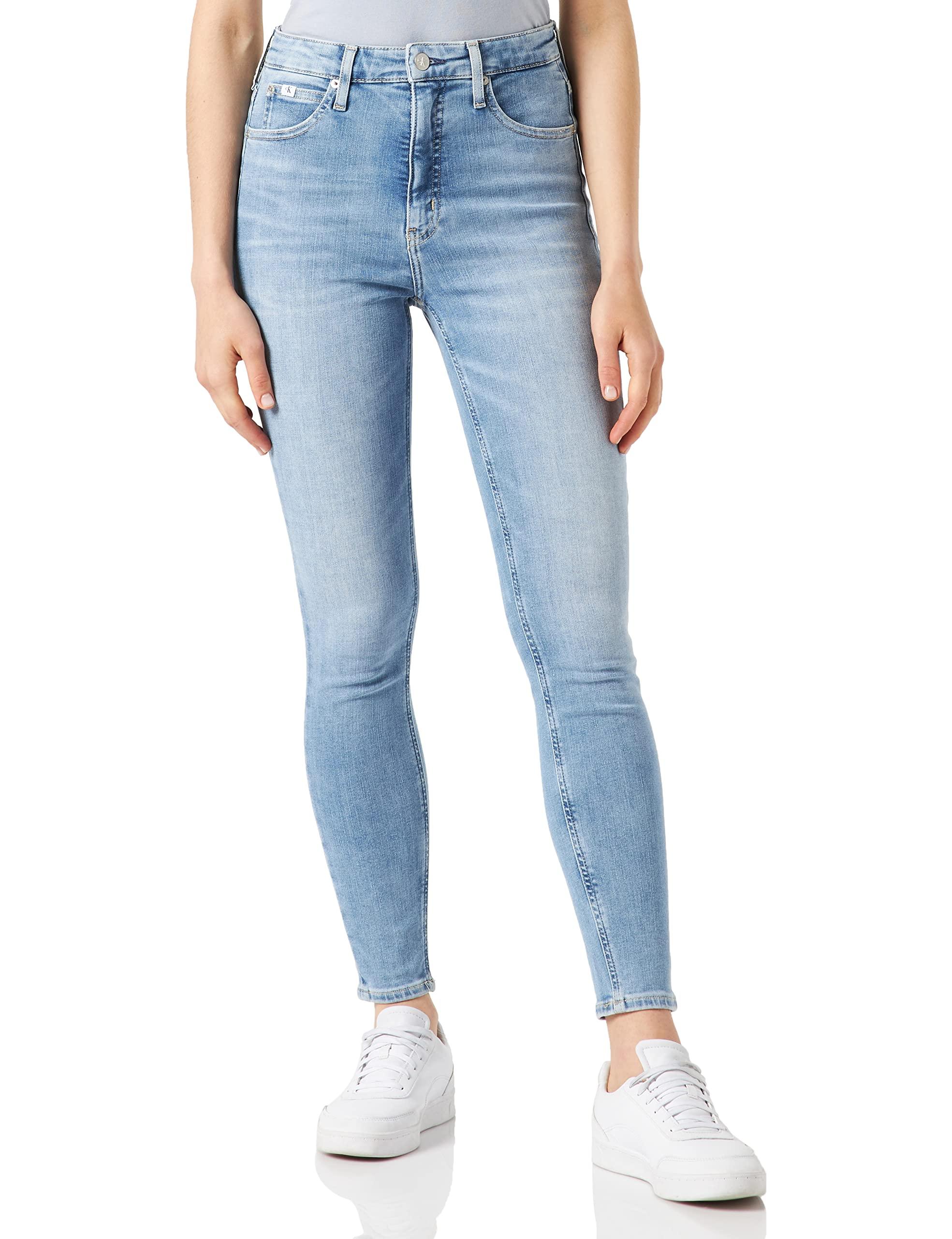 Calvin Klein High Rise Super Skinny Ankle Jeans in Blue Lyst UK
