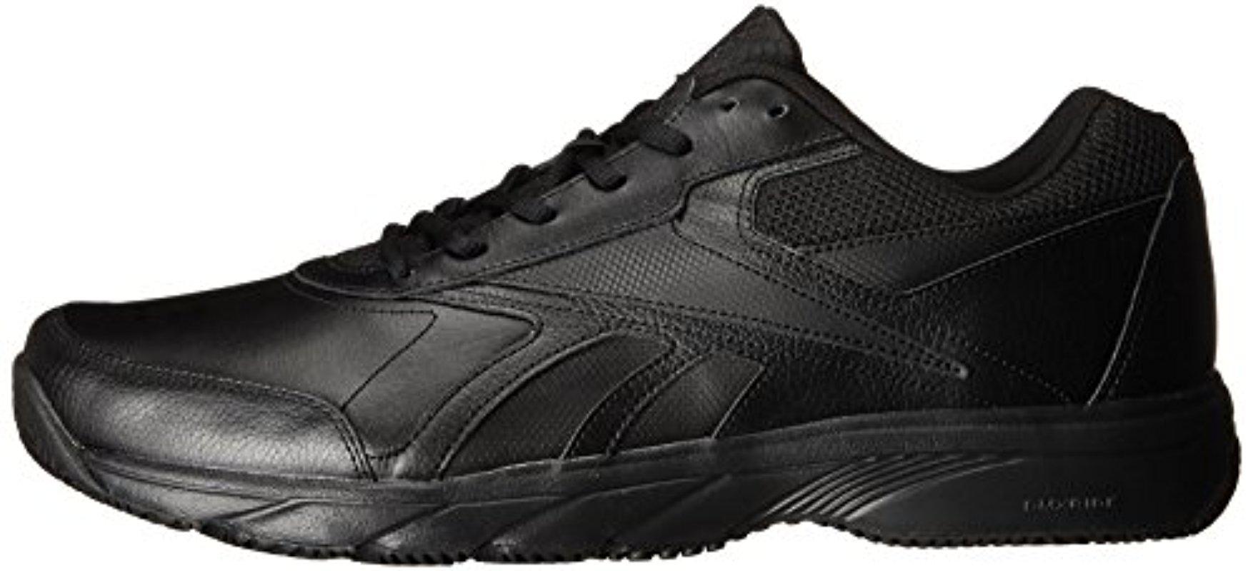 Reebok Leather Work N Cushion 2.0 Walking Shoe in Black/Black (Black) for  Men | Lyst