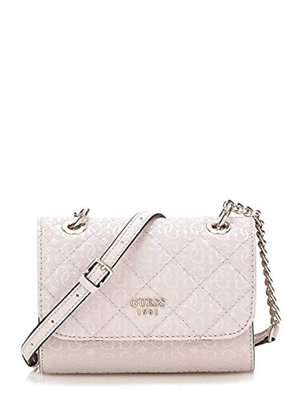 Guess Womens Seraphina Mini Crossbody Flap in Pink - Lyst
