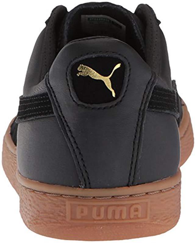 puma basket classic gum black