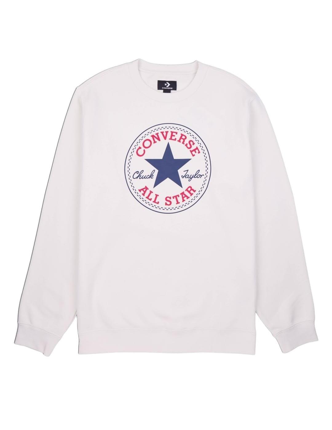Felpa converse donna bianca sale