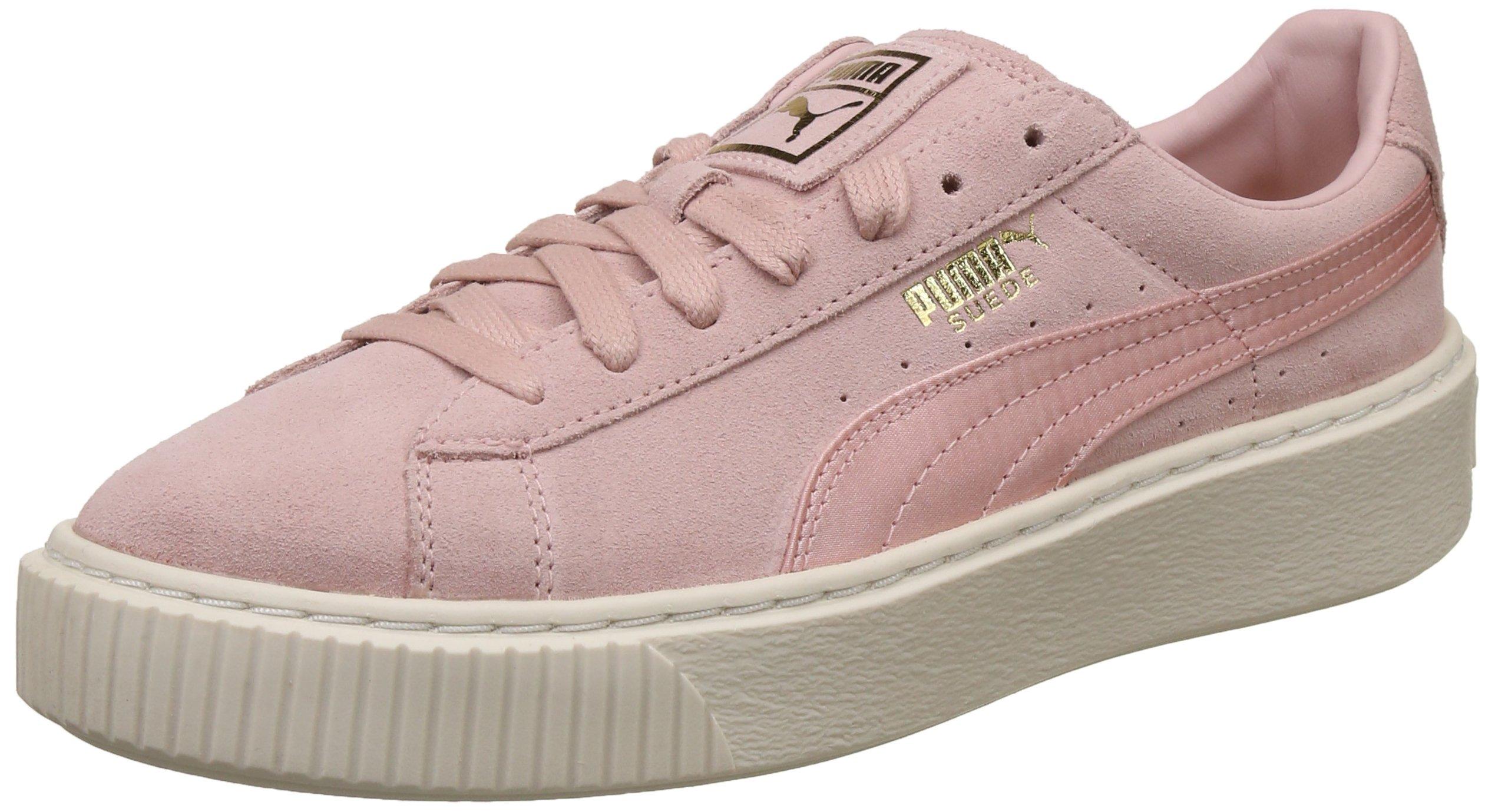 pink puma trainers with bow