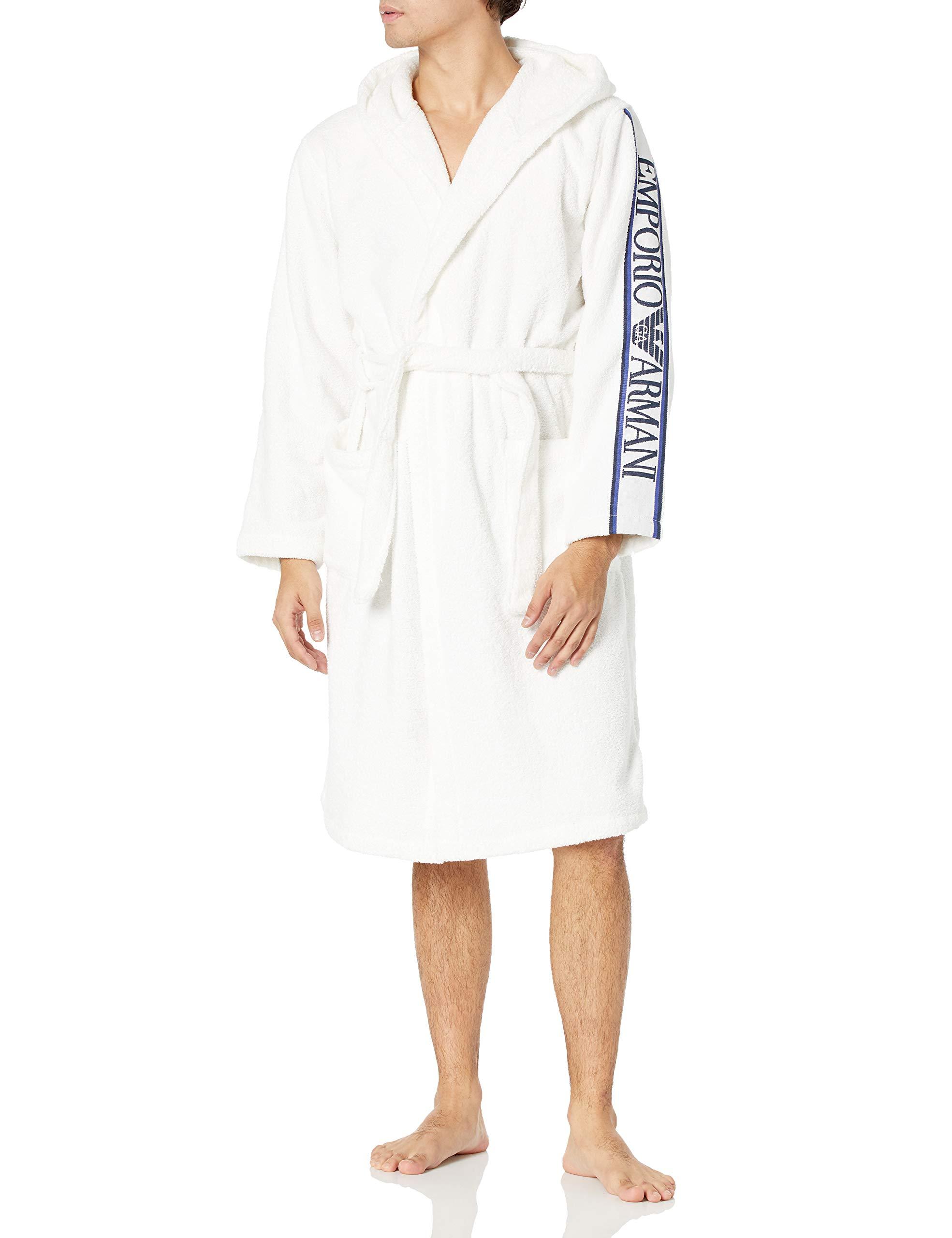Emporio Armani Homewear-logo Jacquard Sponge in White for Men - Lyst