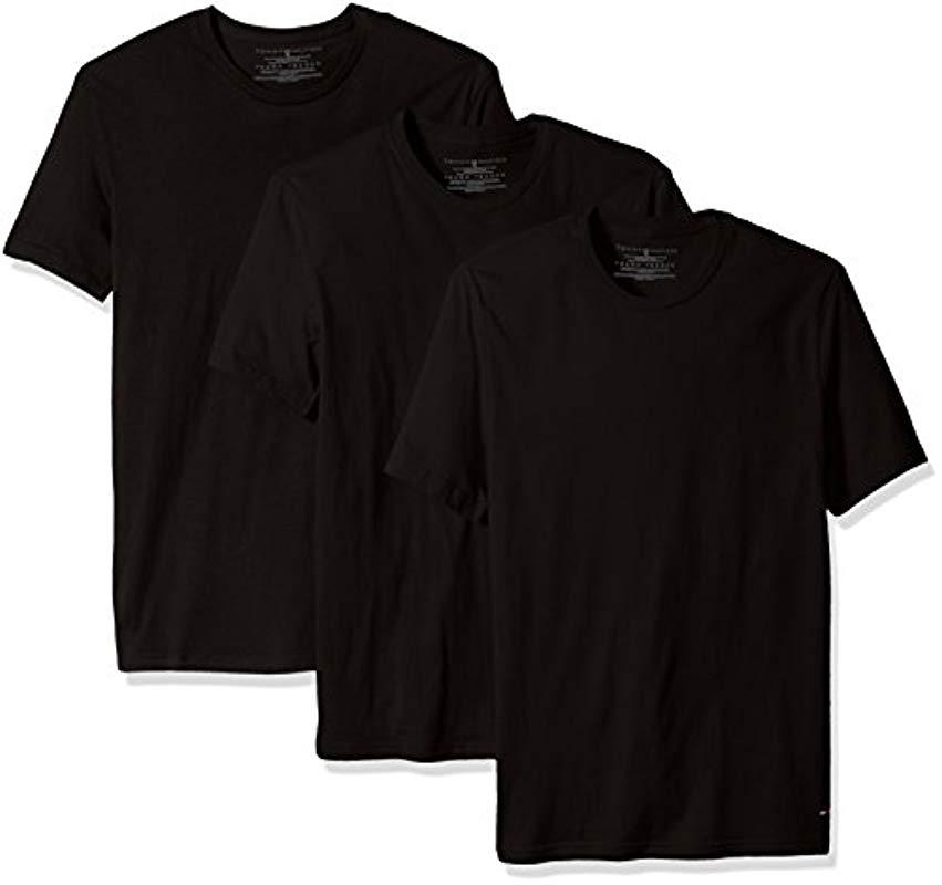 Tommy Hilfiger Undershirts 3 Pack Cotton V-neck T-shirts in Black for Men | Lyst