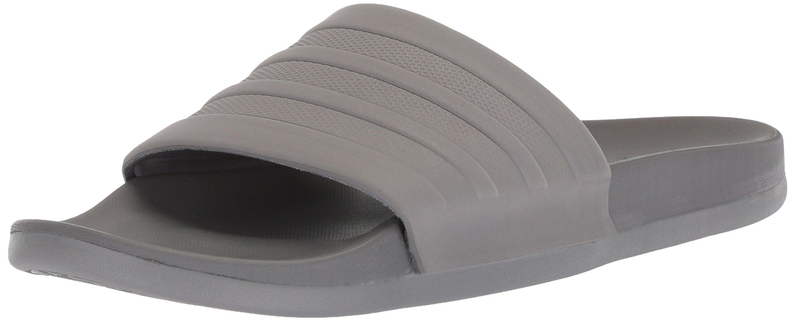 grey adilette slides