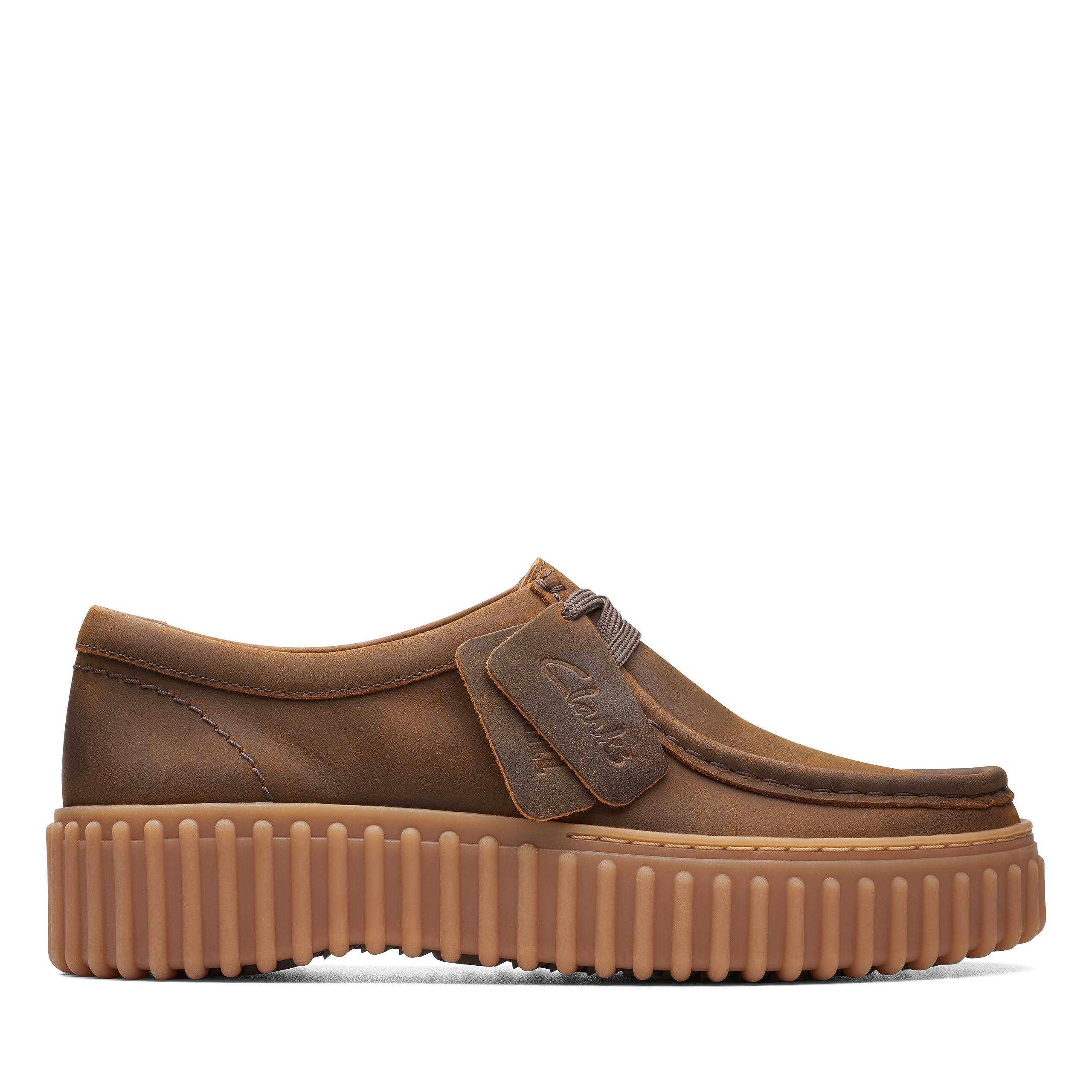 Clarks Torhill Bee - Scarpe Oxford Donna In Pelle Martellata Con Suola A Coste Ispirata Anni '90