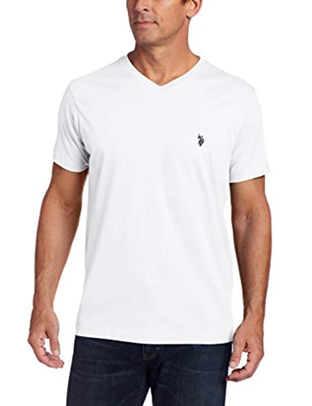 white v neck polo t shirt