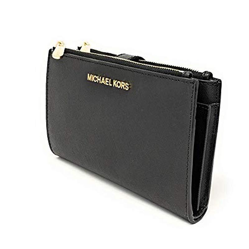 michael michael kors leather continental wristlet
