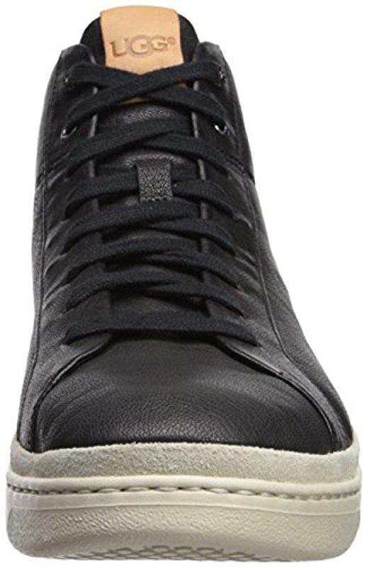 UGG Cali Lace High Leather Sneaker in Black for Men | Lyst