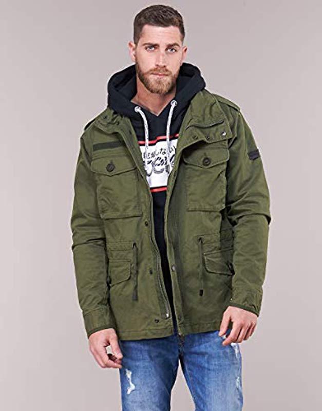 Superdry Leather Rookie Field Jacket in 