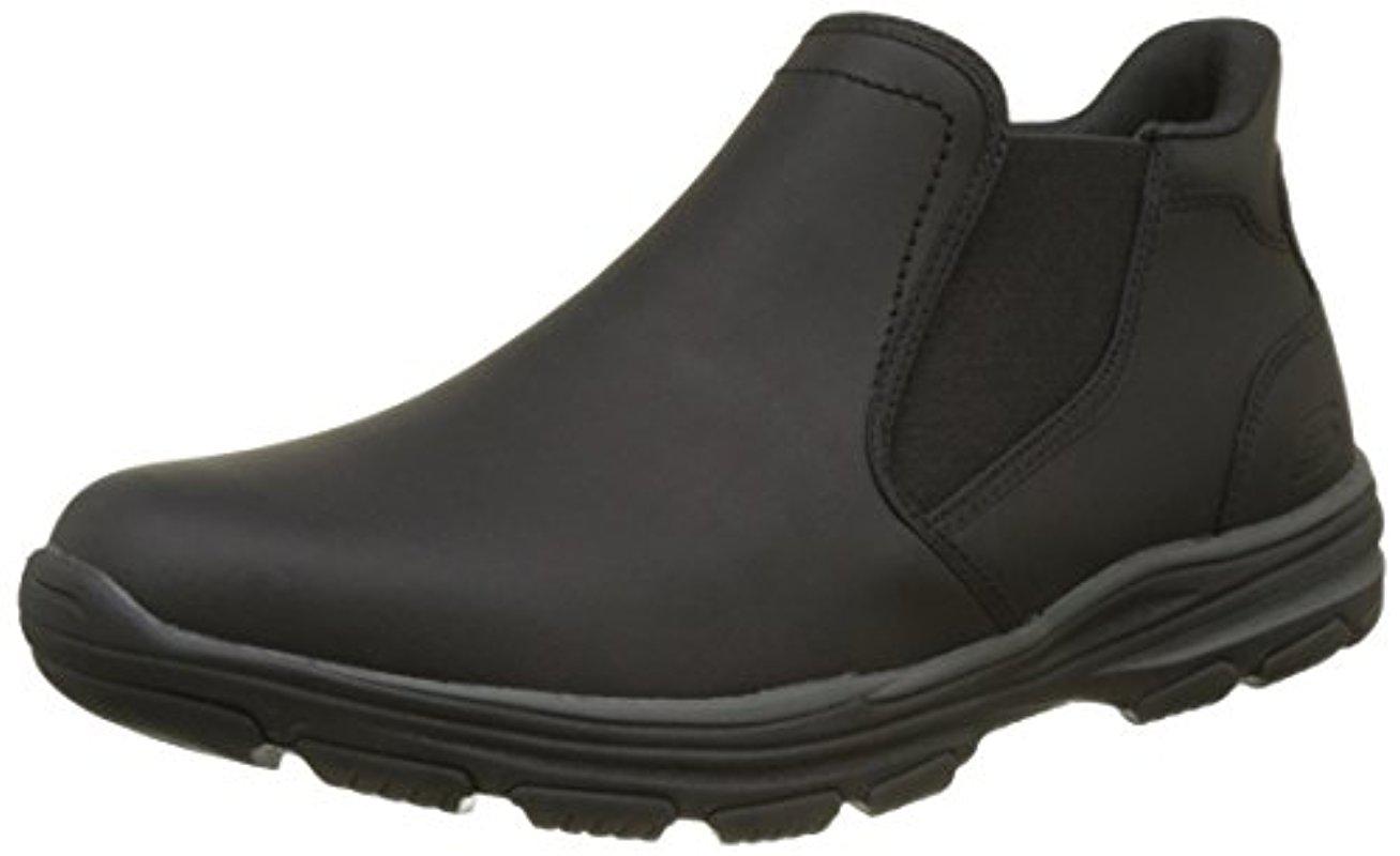 Skechers Garton Keven Ankle Bootie in Black for Men | Lyst