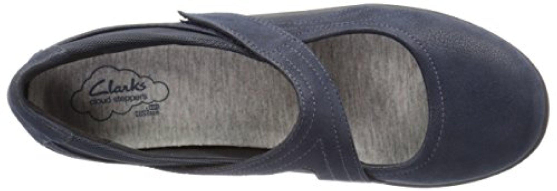 Clarks Sillian Bella Mary Jane Flat in Blue Lyst