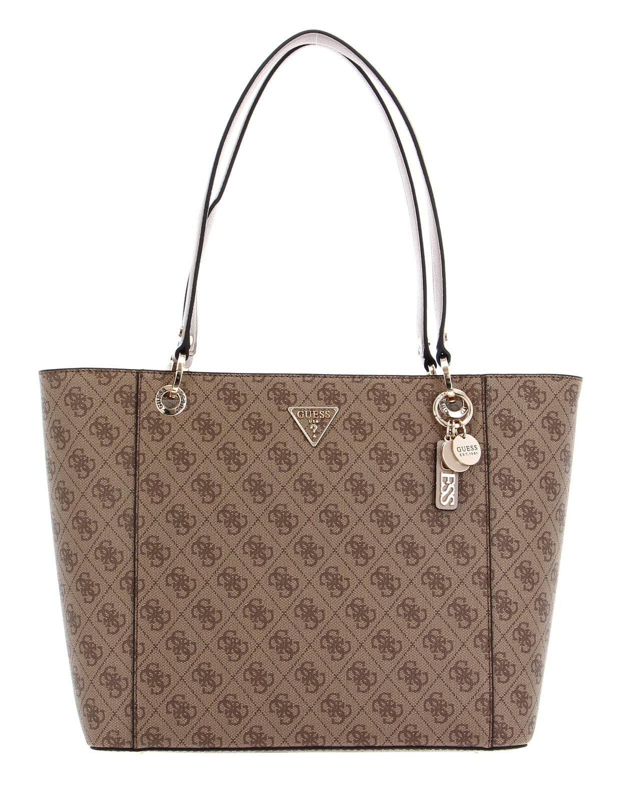 Noelle Elite Tote Latte Logo Guess en coloris Marron Lyst
