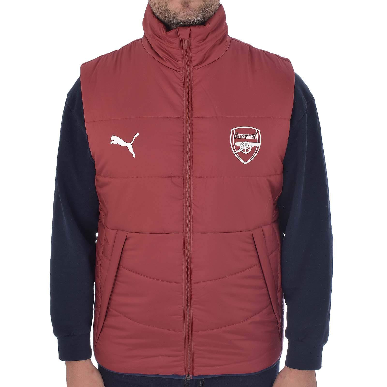 PUMA Synthetic Mens Arsenal Fc Padded Full Zip Body Warmer Gilet Jacket  Vest Top - Xl Red for Men - Lyst