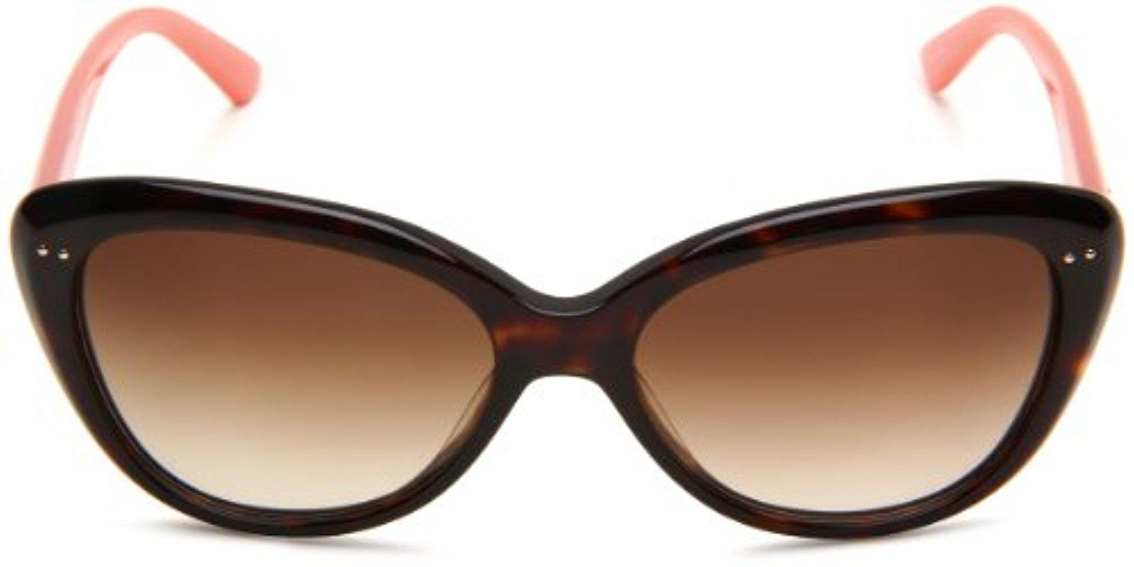 Kate Spade Kate Spade Angelique Cat Eye Sunglasses,tortoise Blush  Frame/brown Gradient Lens,one Size | Lyst