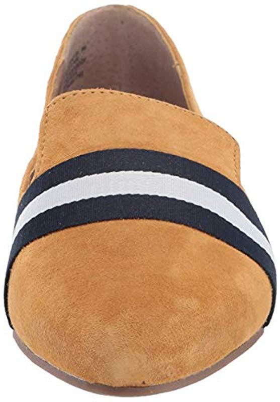 nema mustard suede leather striped loafers