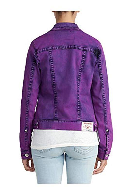 purple true religion jacket