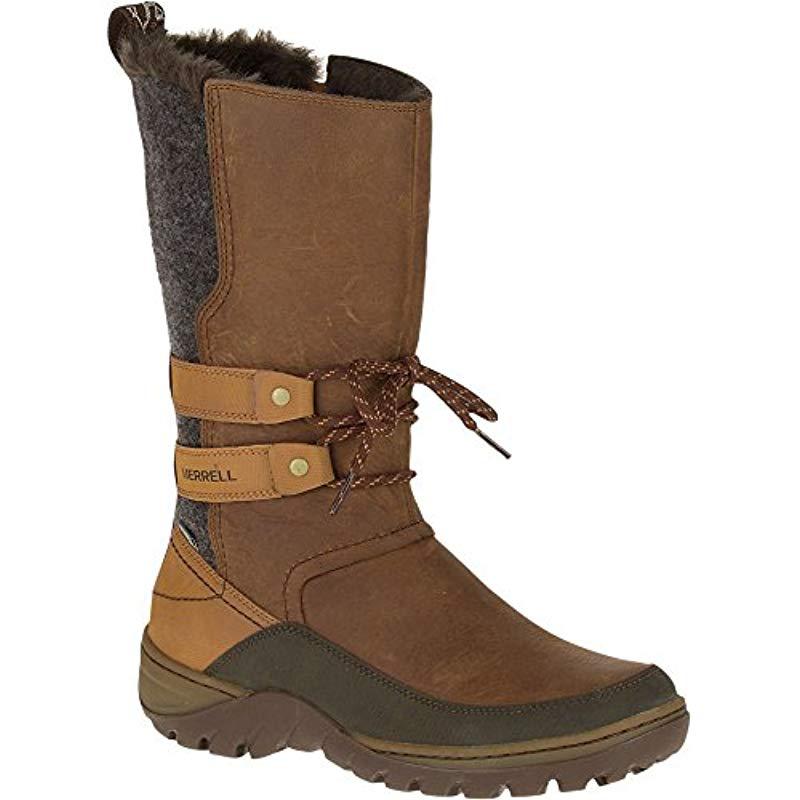 Merrell Sylva Tall Wtpf-w Snow Boot in Light Brown (Brown) - Lyst