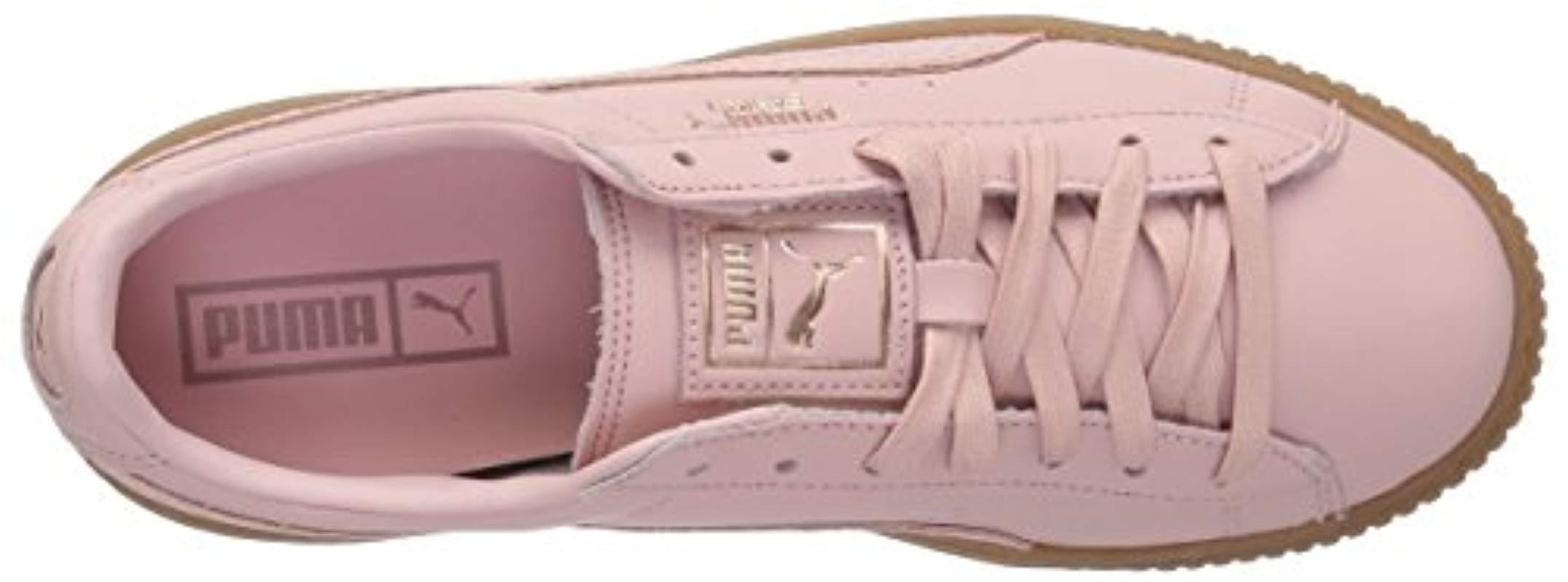 puma women's basket platform euphoria gum sneaker