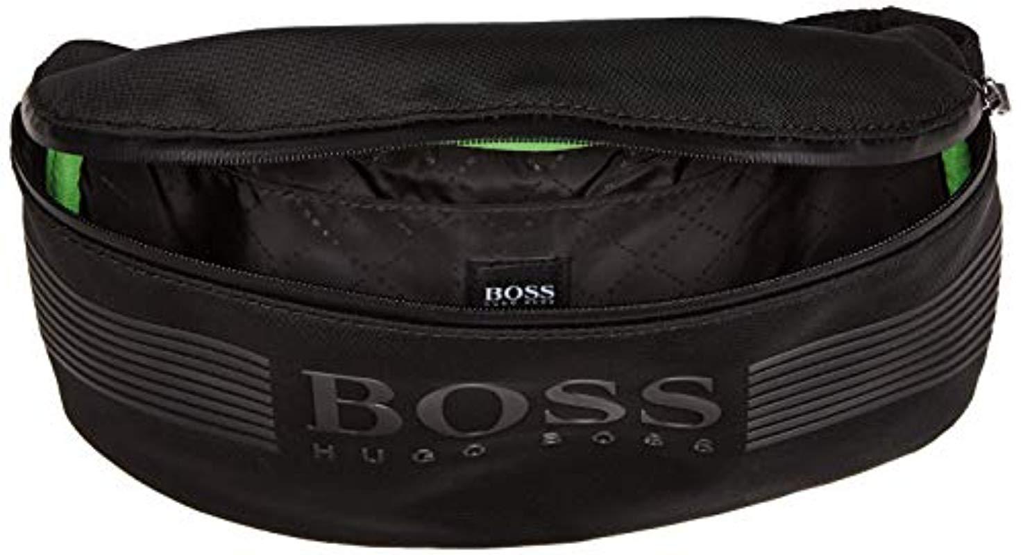 BOSS Synthetic Boss Green Pixel Nylon Athleisure Fanny Pack, Black, One