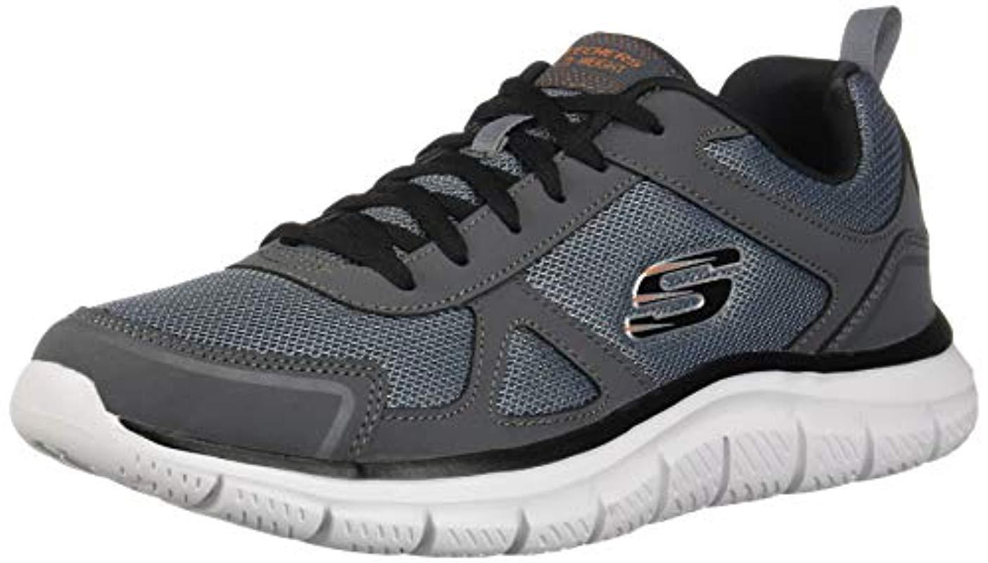 Skechers Track Scloric Oxford in Charcoal/Black for Men - Lyst