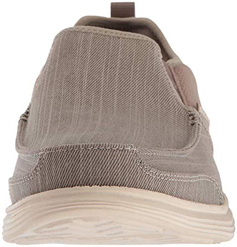 skechers men's canvas status delton loafer