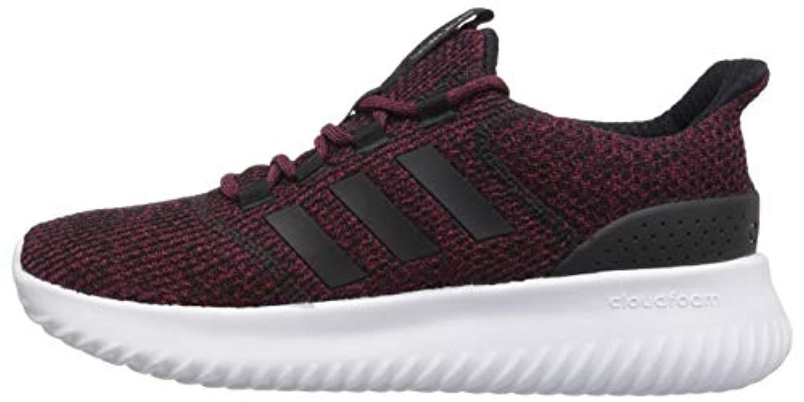 maroon adidas cloudfoam