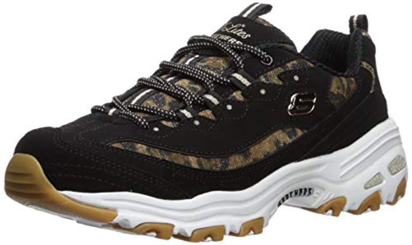 Skechers D'lites-quick Leopard | Lyst