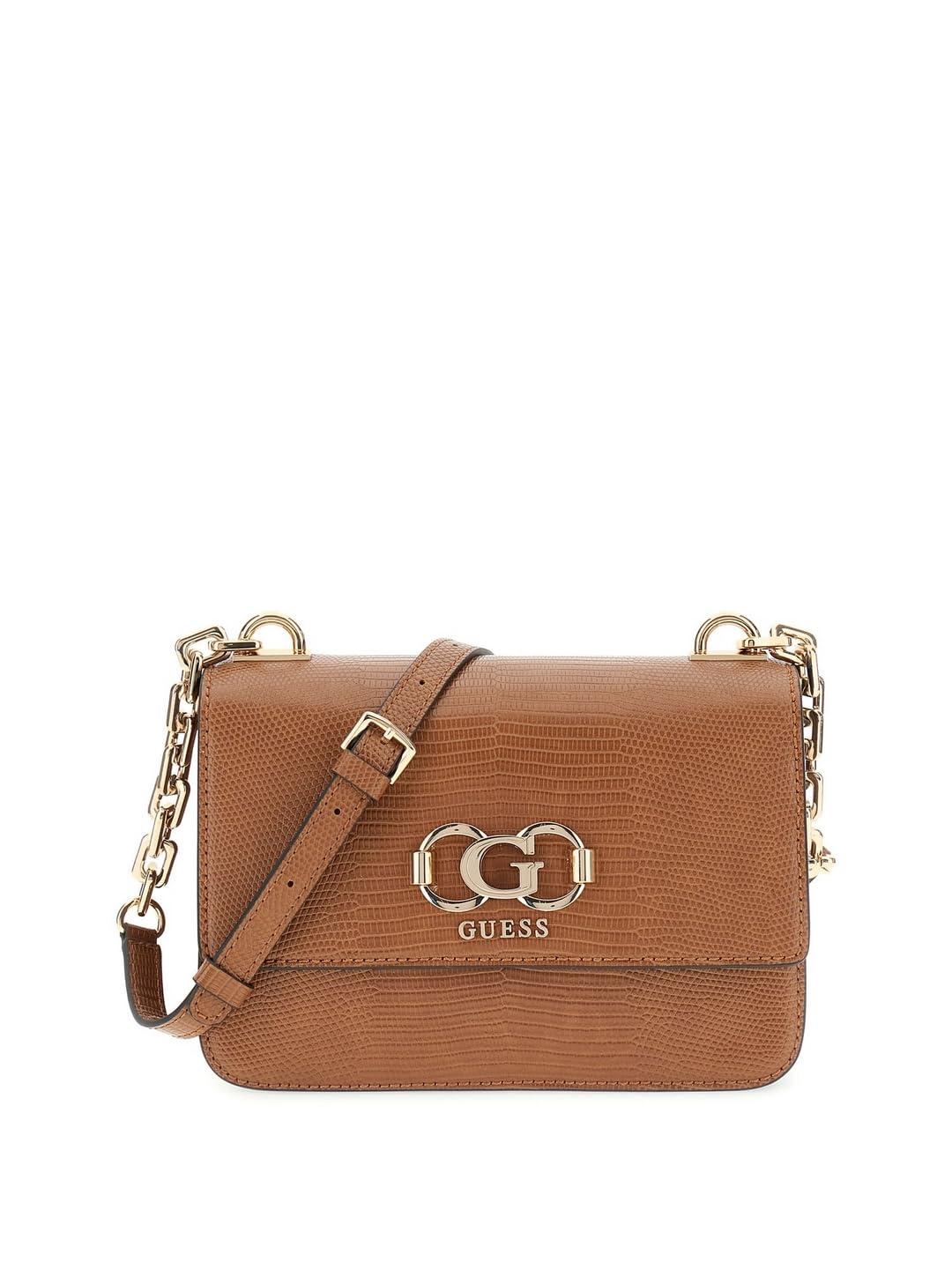 GUESS Women's Sela Convertible Crossbody Flap Bag - Quilted Pebble PU, Adjustable Strap, Zip & Slip Pockets - View #7
