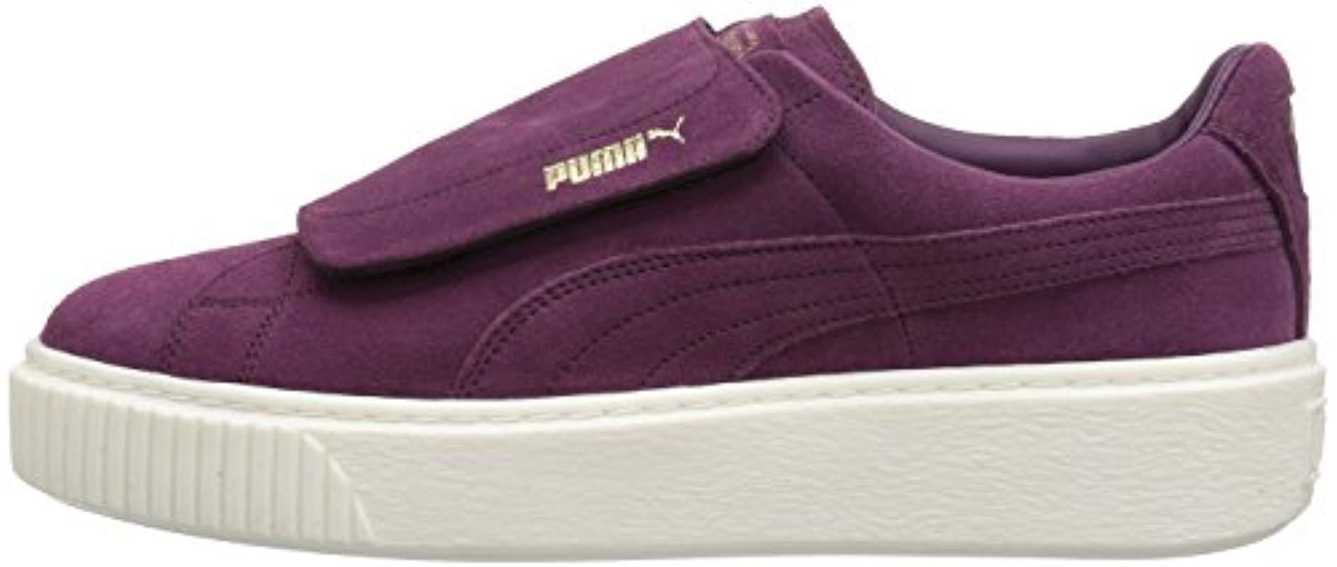 puma suede platform purple