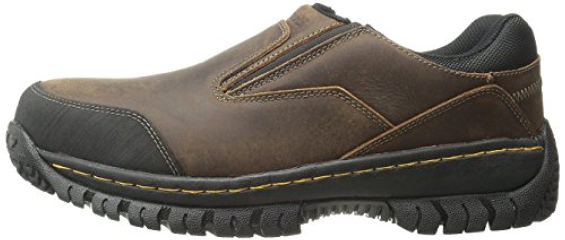 skechers work men's hartan steel toe slip-on shoe