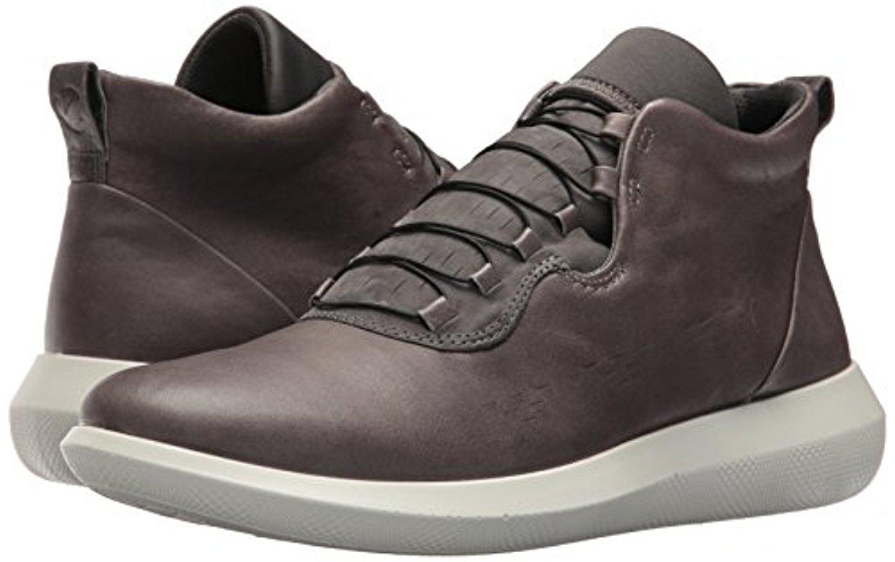 Ecco Leather Scinapse High Top Fashion Sneaker in Grey (Gray) for Men - Lyst