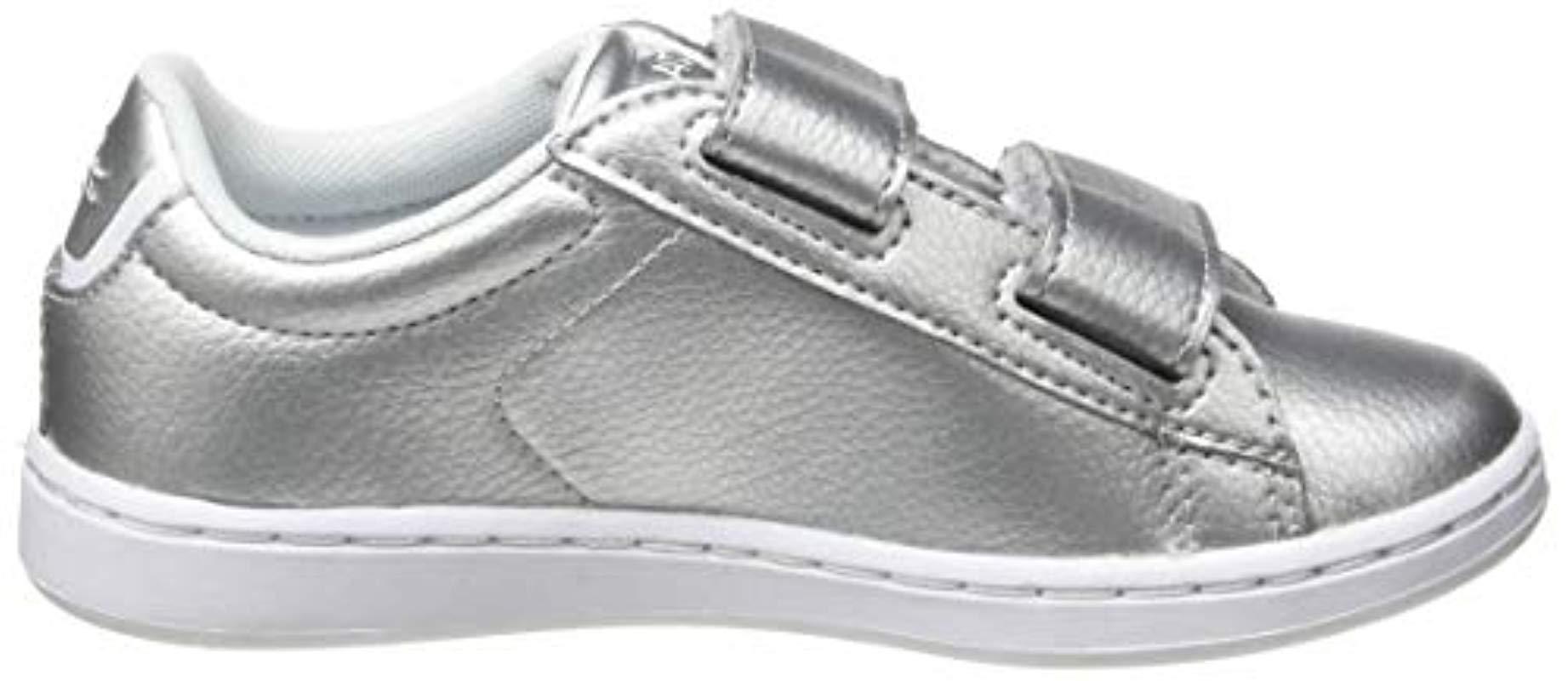 basket lacoste argenté