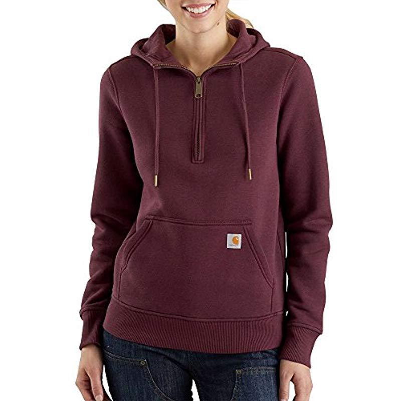 women's carhartt half zip pullover